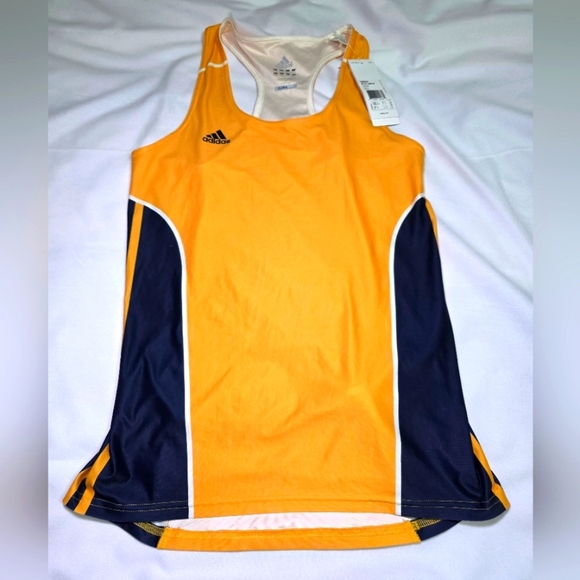 Adidas Climalite Yellow Racerback Sport Top- Size Sm  NWT - Picture 1 of 12